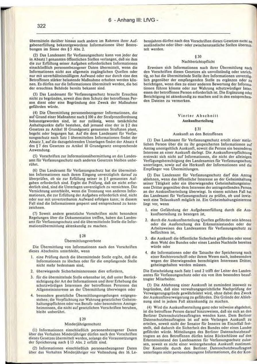 Seite 322 des Verfassungsschutzbericht 1993 Berlin
