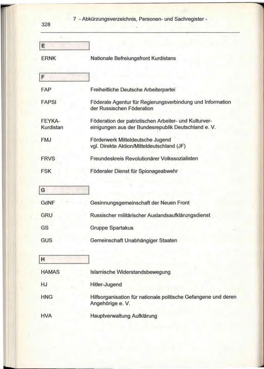 Seite 328 des Verfassungsschutzbericht 1993 Berlin