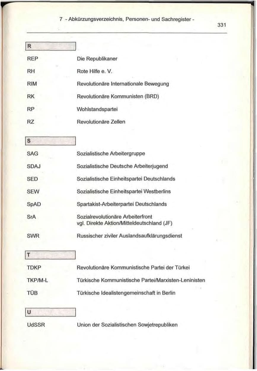 Seite 331 des Verfassungsschutzbericht 1993 Berlin