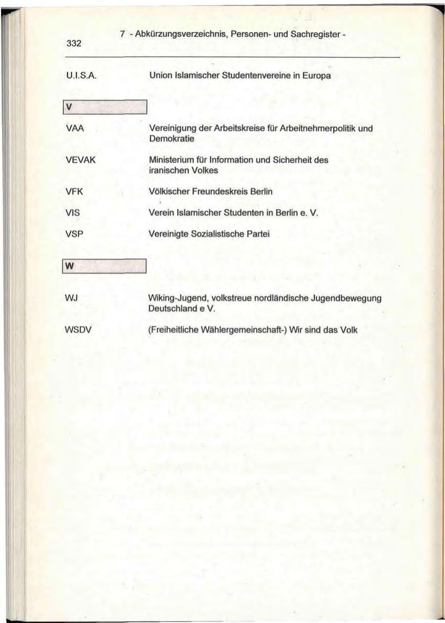 Seite 332 des Verfassungsschutzbericht 1993 Berlin