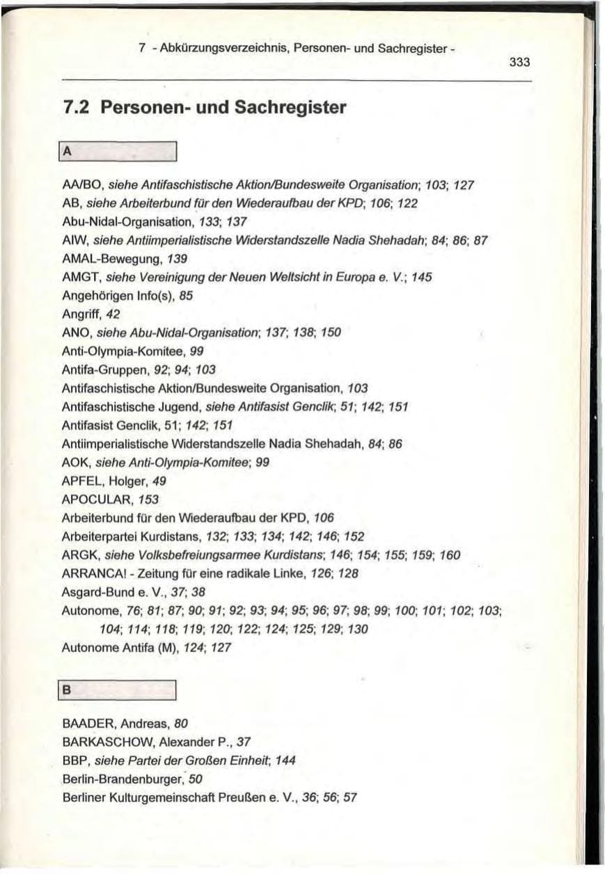 Seite 333 des Verfassungsschutzbericht 1993 Berlin