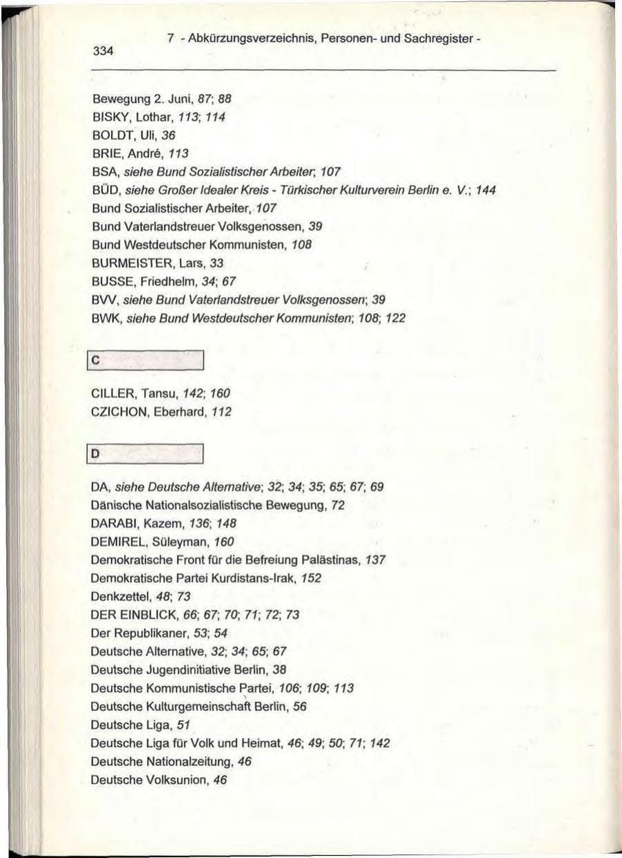 Seite 334 des Verfassungsschutzbericht 1993 Berlin