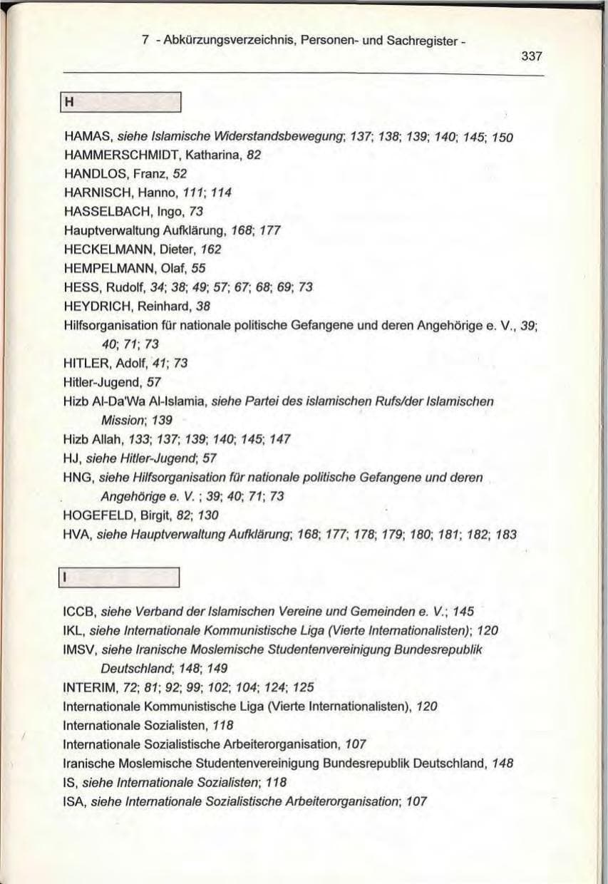 Seite 337 des Verfassungsschutzbericht 1993 Berlin