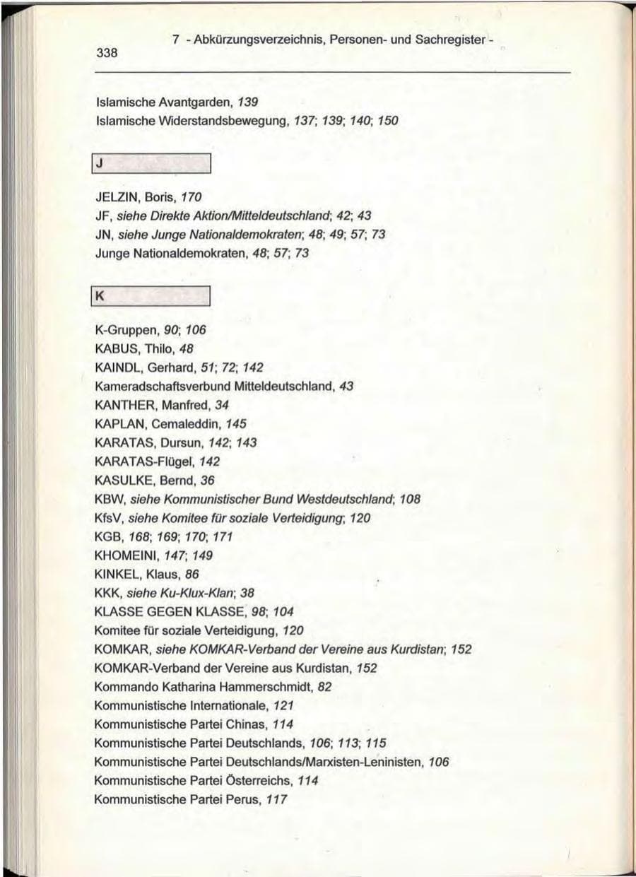 Seite 338 des Verfassungsschutzbericht 1993 Berlin