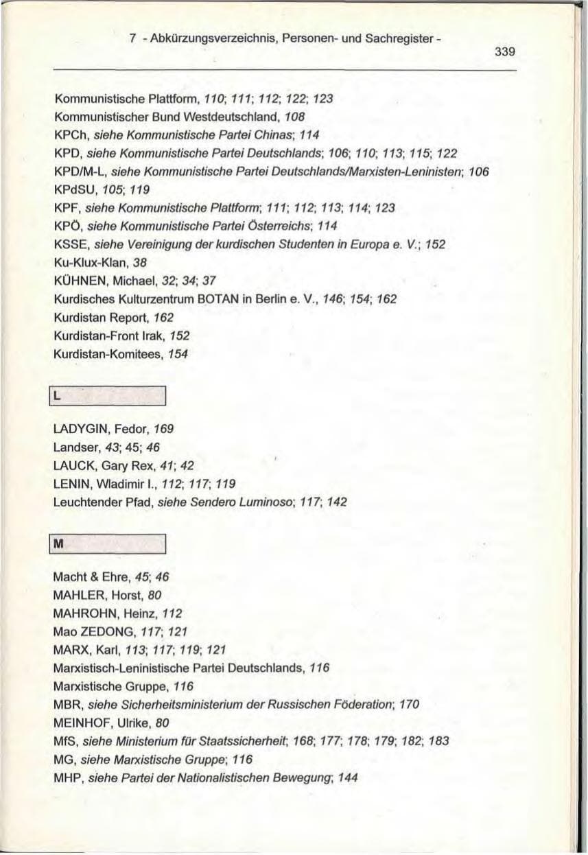 Seite 339 des Verfassungsschutzbericht 1993 Berlin
