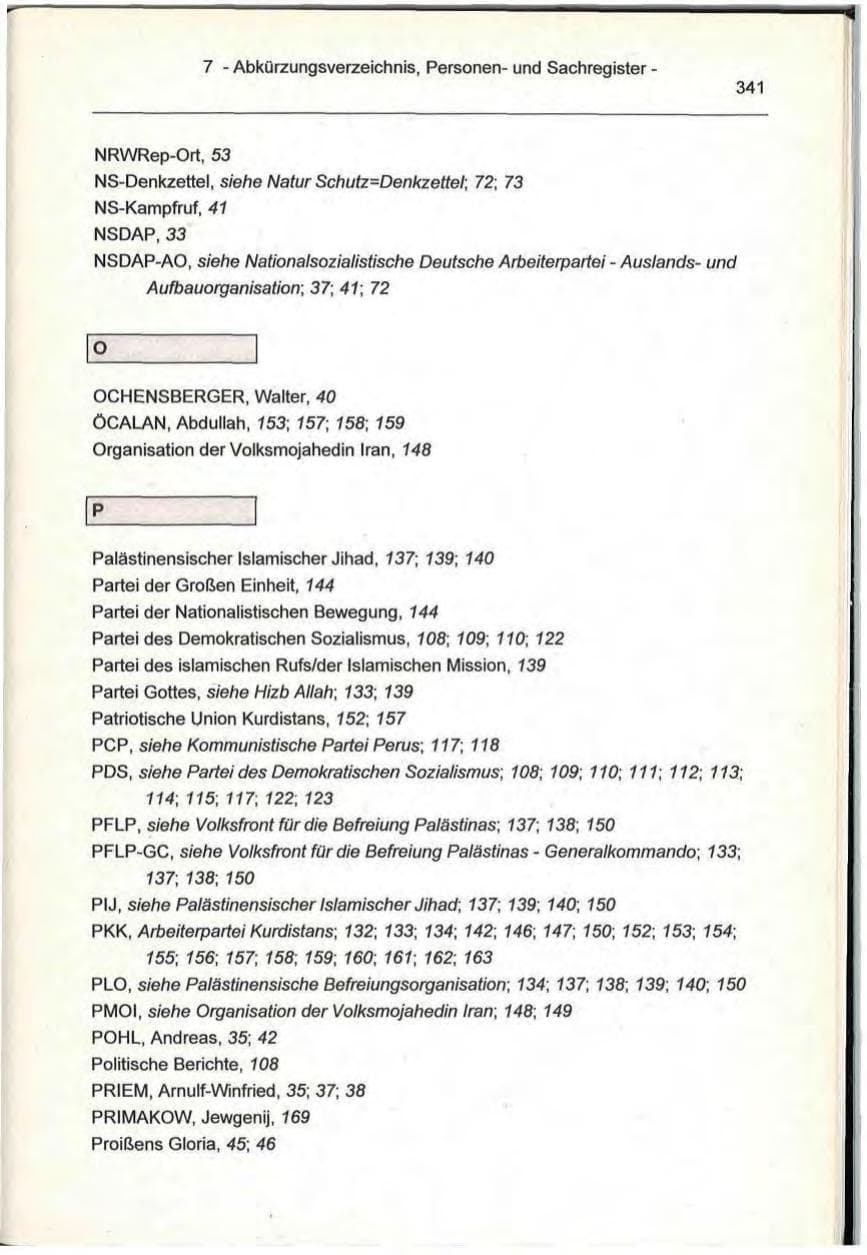 Seite 341 des Verfassungsschutzbericht 1993 Berlin