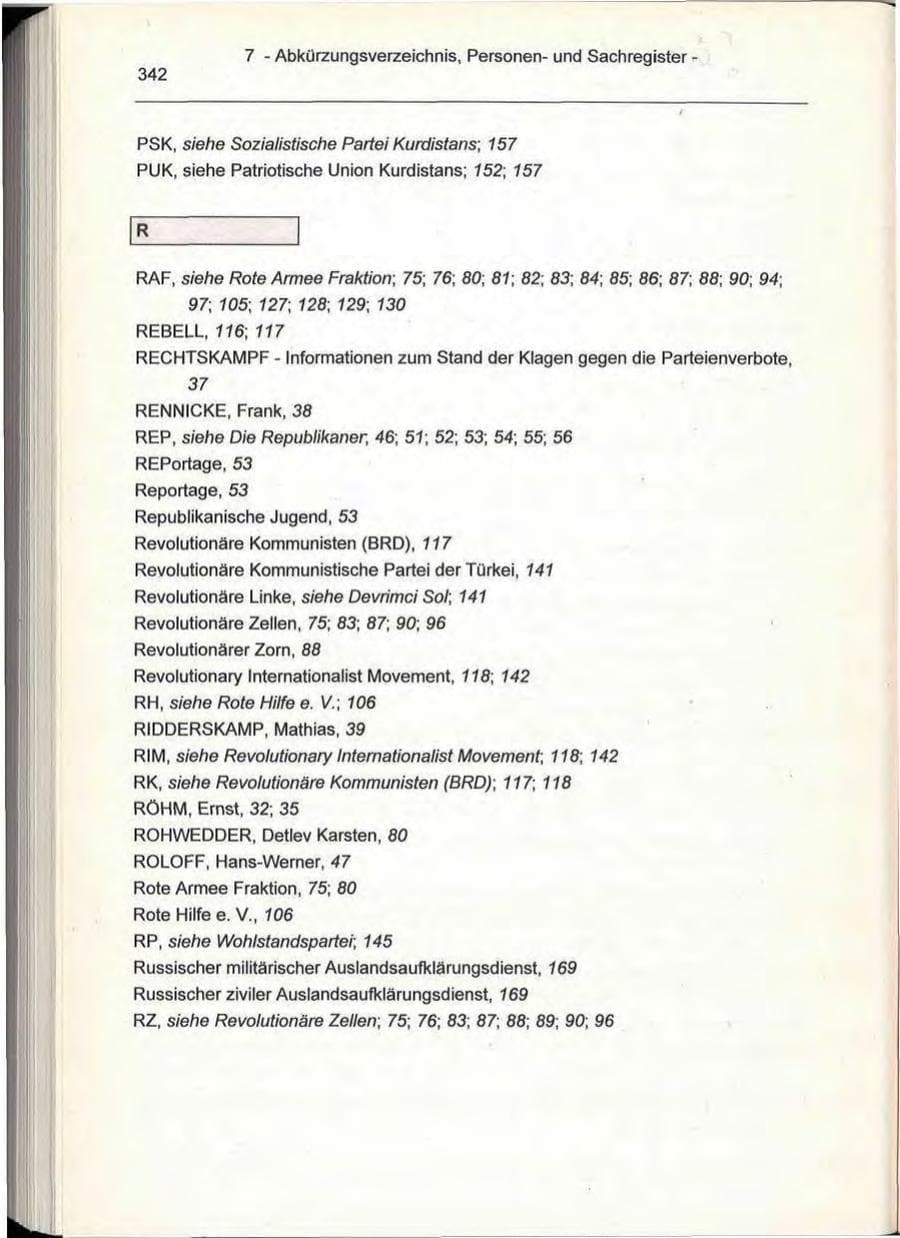 Seite 342 des Verfassungsschutzbericht 1993 Berlin