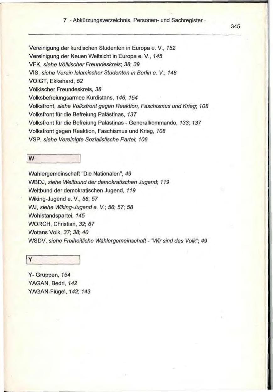 Seite 345 des Verfassungsschutzbericht 1993 Berlin