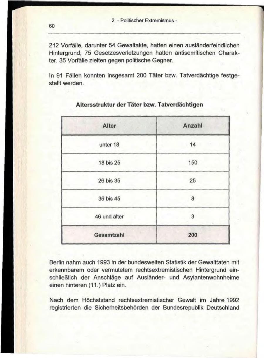 Seite 60 des Verfassungsschutzbericht 1993 Berlin