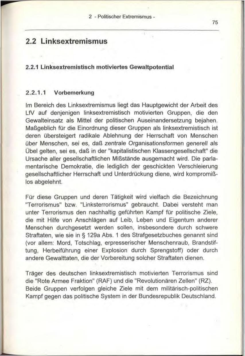 Seite 75 des Verfassungsschutzbericht 1993 Berlin