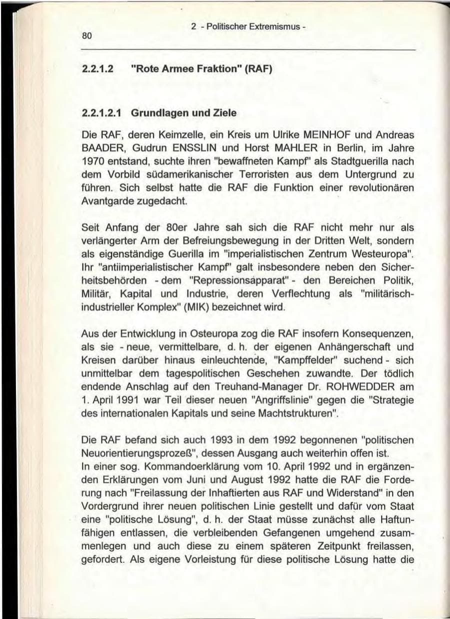 Seite 80 des Verfassungsschutzbericht 1993 Berlin