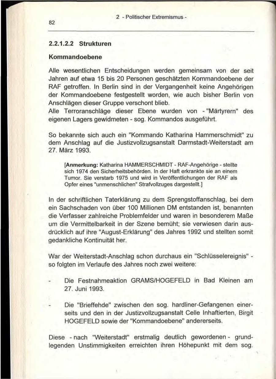 Seite 82 des Verfassungsschutzbericht 1993 Berlin