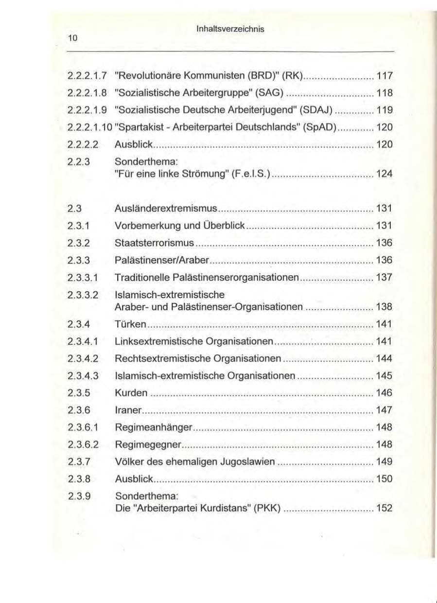 Seite 10 des Verfassungsschutzbericht 1993 Berlin