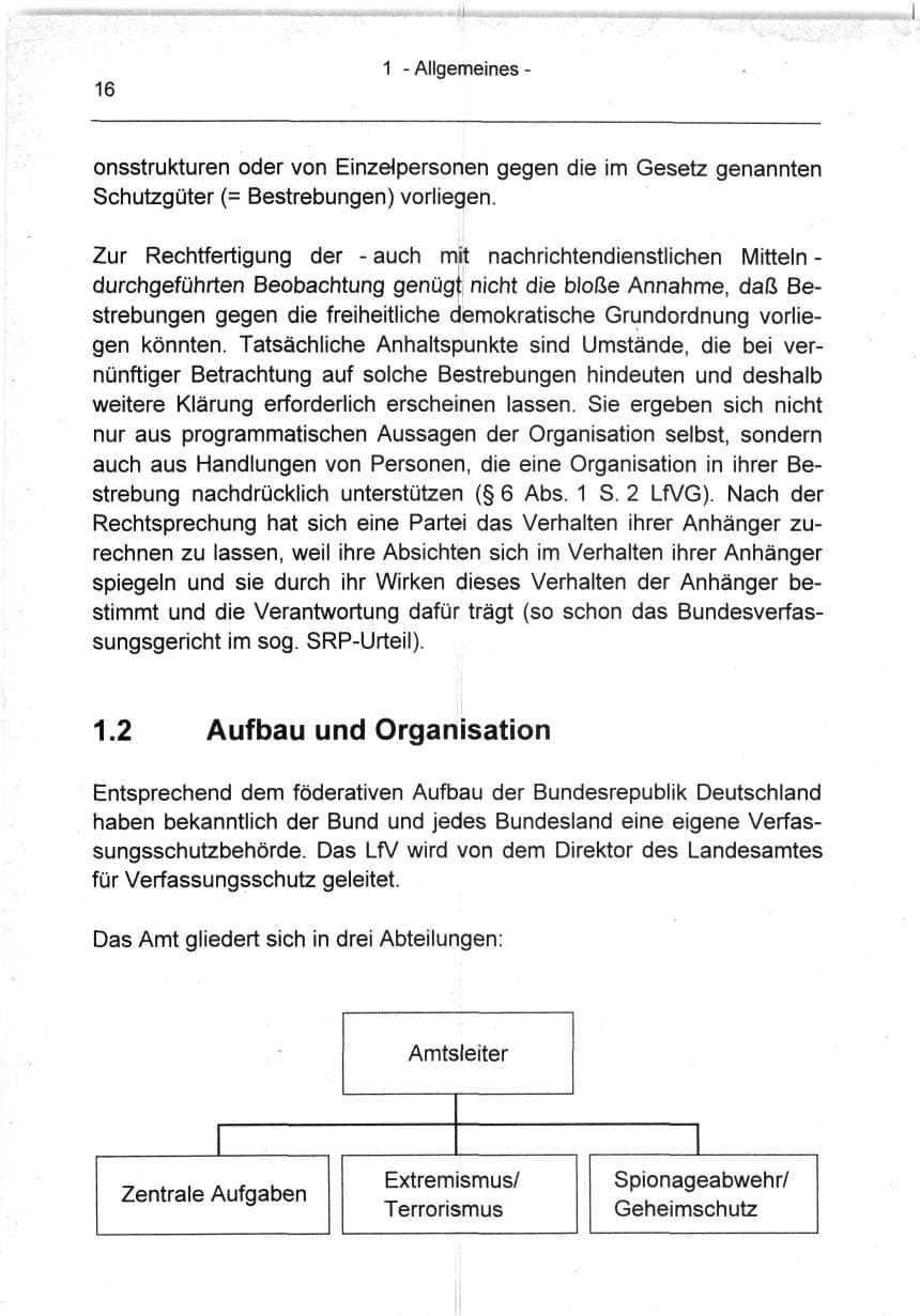 Seite 16 des Verfassungsschutzbericht 1994 Berlin