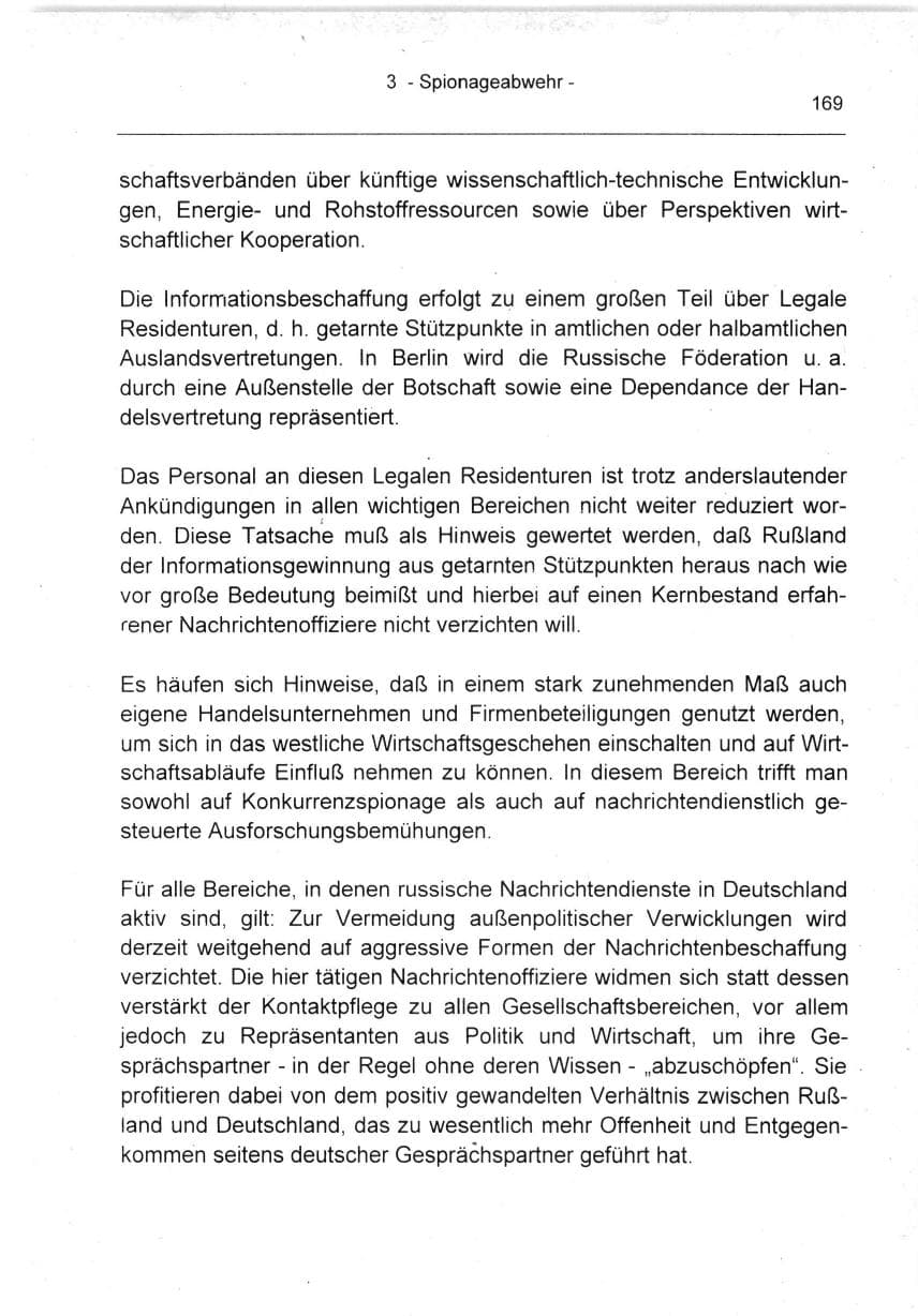 Seite 169 des Verfassungsschutzbericht 1994 Berlin