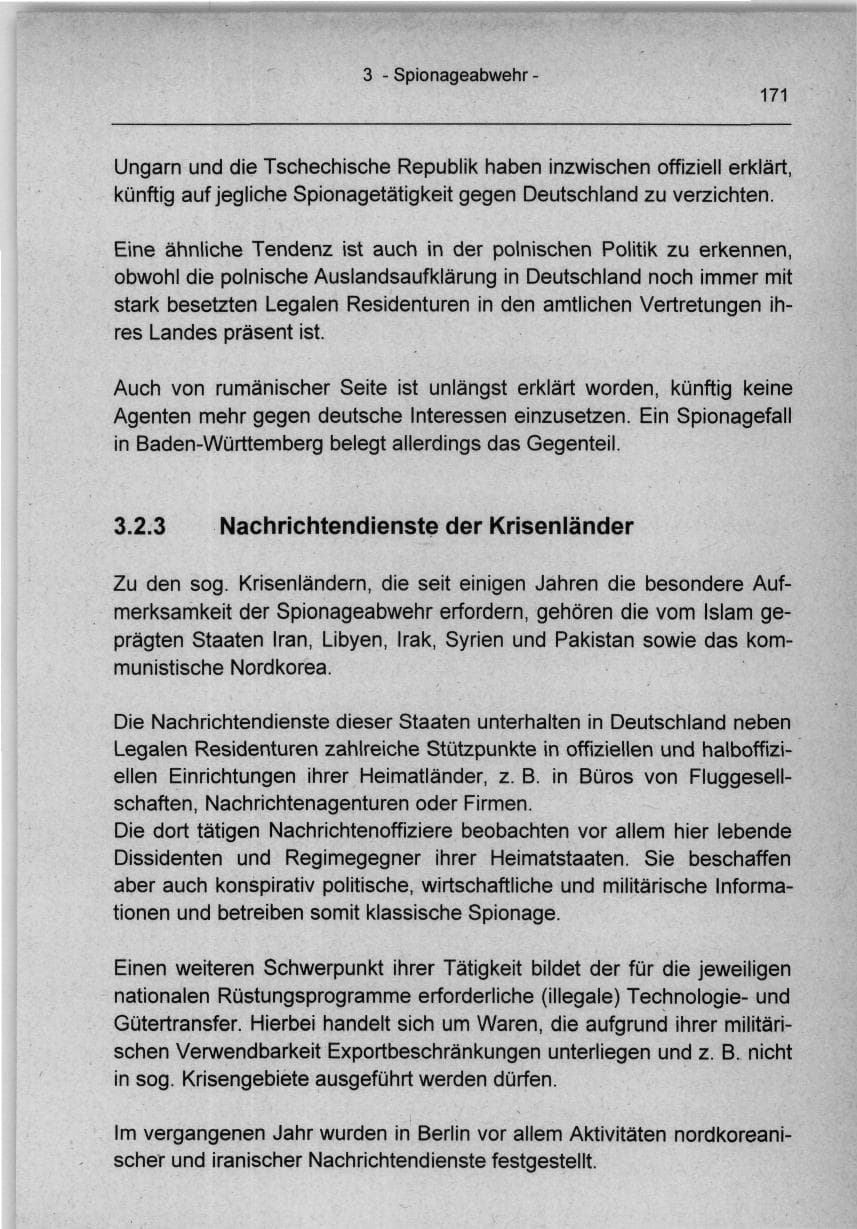 Seite 171 des Verfassungsschutzbericht 1994 Berlin