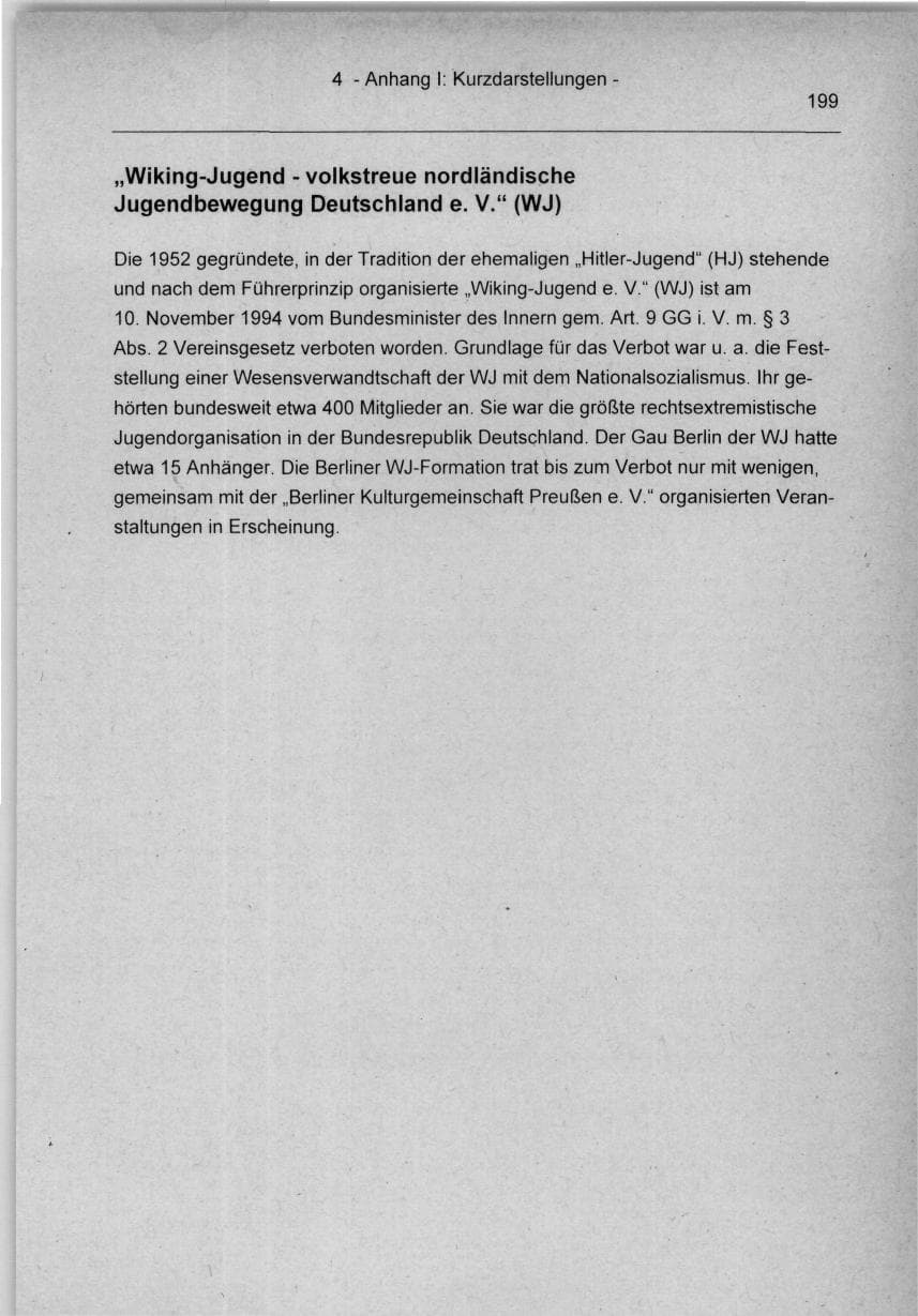 Seite 199 des Verfassungsschutzbericht 1994 Berlin