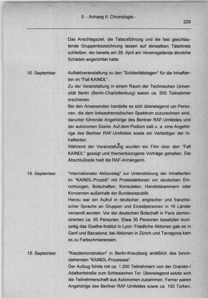 Seite 229 des Verfassungsschutzbericht 1994 Berlin