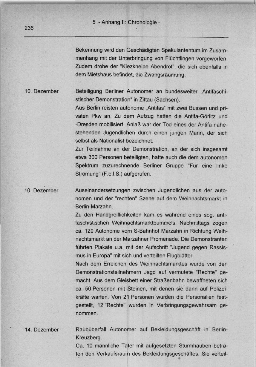 Seite 236 des Verfassungsschutzbericht 1994 Berlin