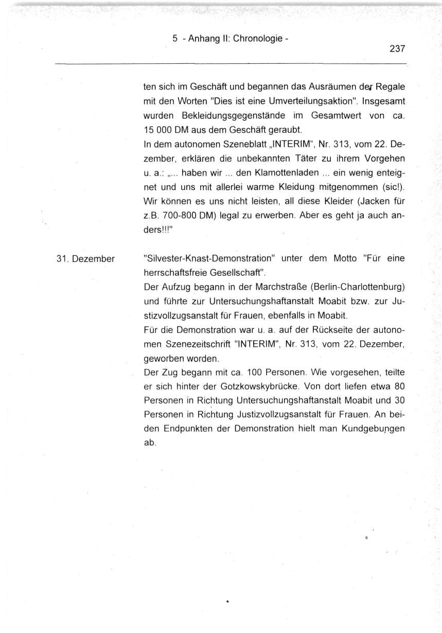 Seite 237 des Verfassungsschutzbericht 1994 Berlin