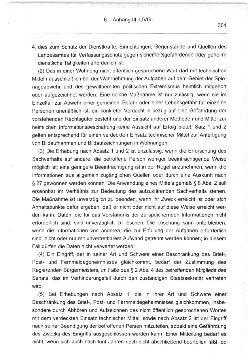 Seite 301 des Verfassungsschutzbericht 1994 Berlin