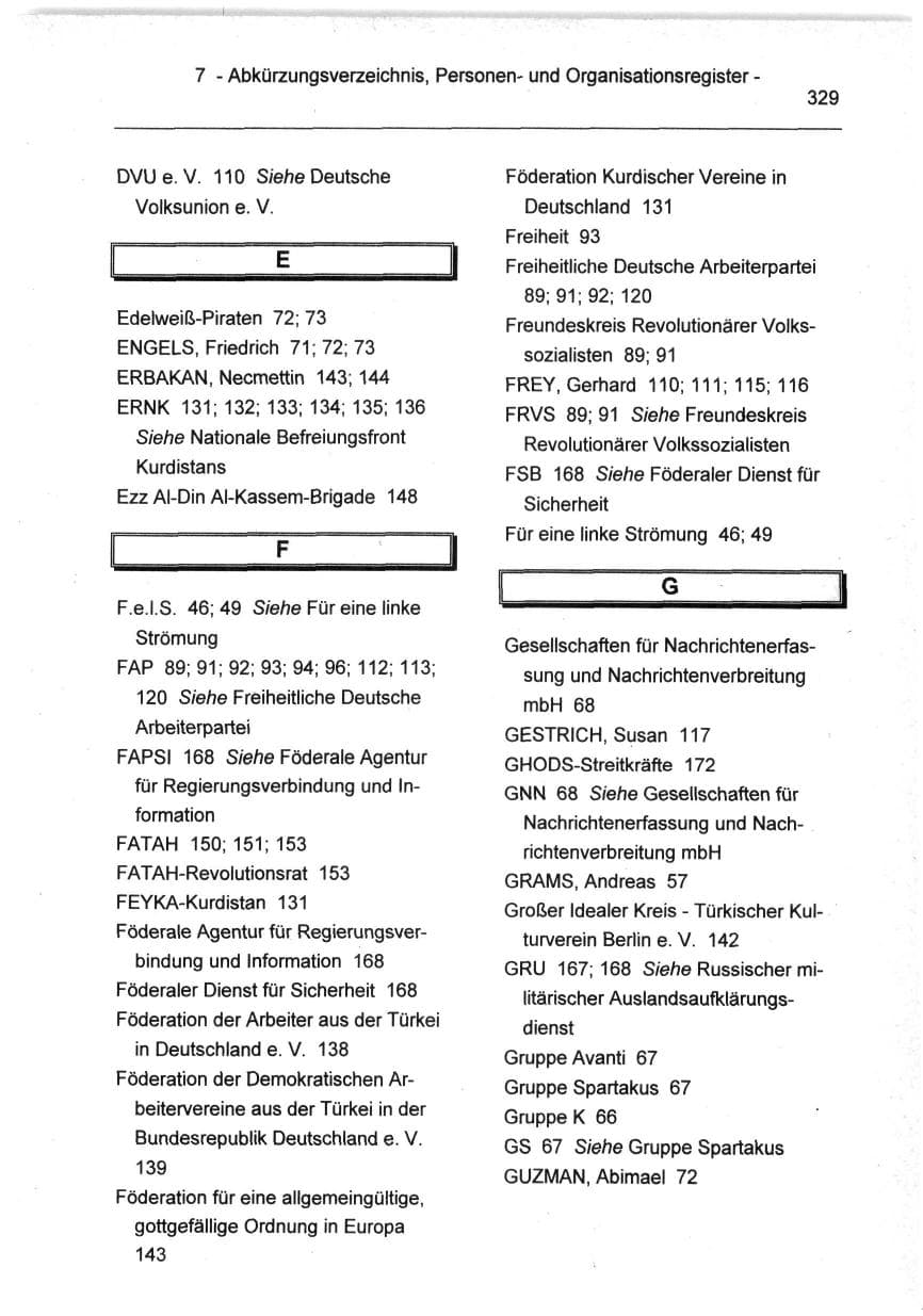 Seite 329 des Verfassungsschutzbericht 1994 Berlin