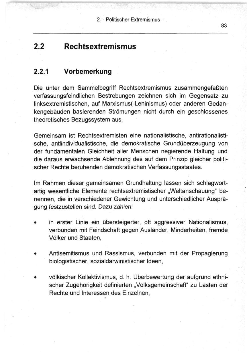 Seite 83 des Verfassungsschutzbericht 1994 Berlin