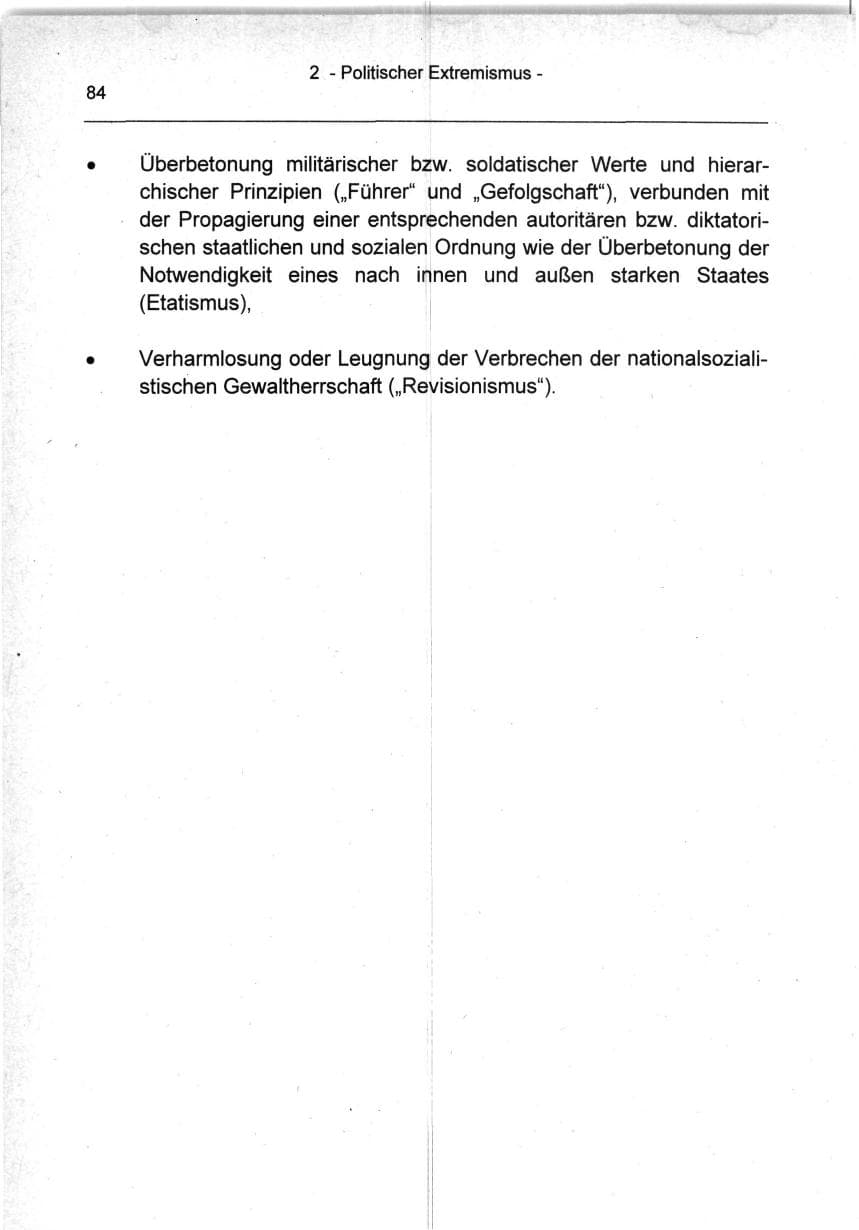 Seite 84 des Verfassungsschutzbericht 1994 Berlin