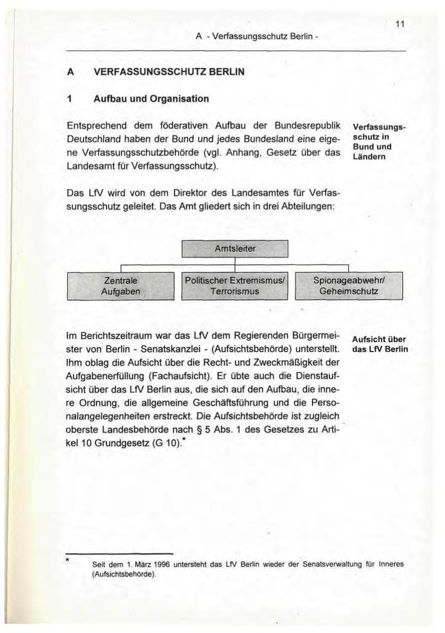 Seite 11 des Verfassungsschutzbericht 1995 Berlin