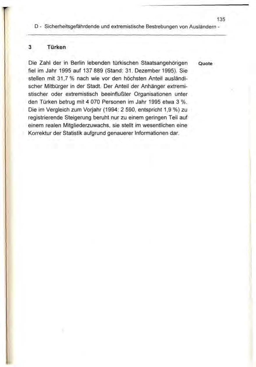 Seite 135 des Verfassungsschutzbericht 1995 Berlin