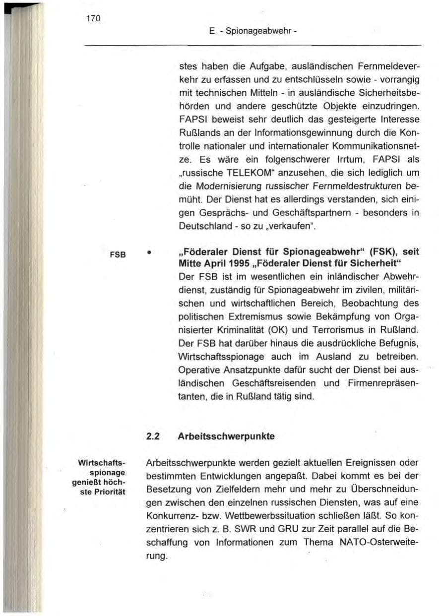 Seite 170 des Verfassungsschutzbericht 1995 Berlin