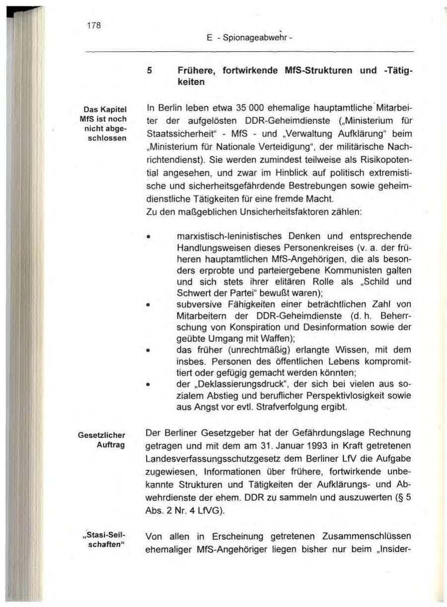 Seite 178 des Verfassungsschutzbericht 1995 Berlin
