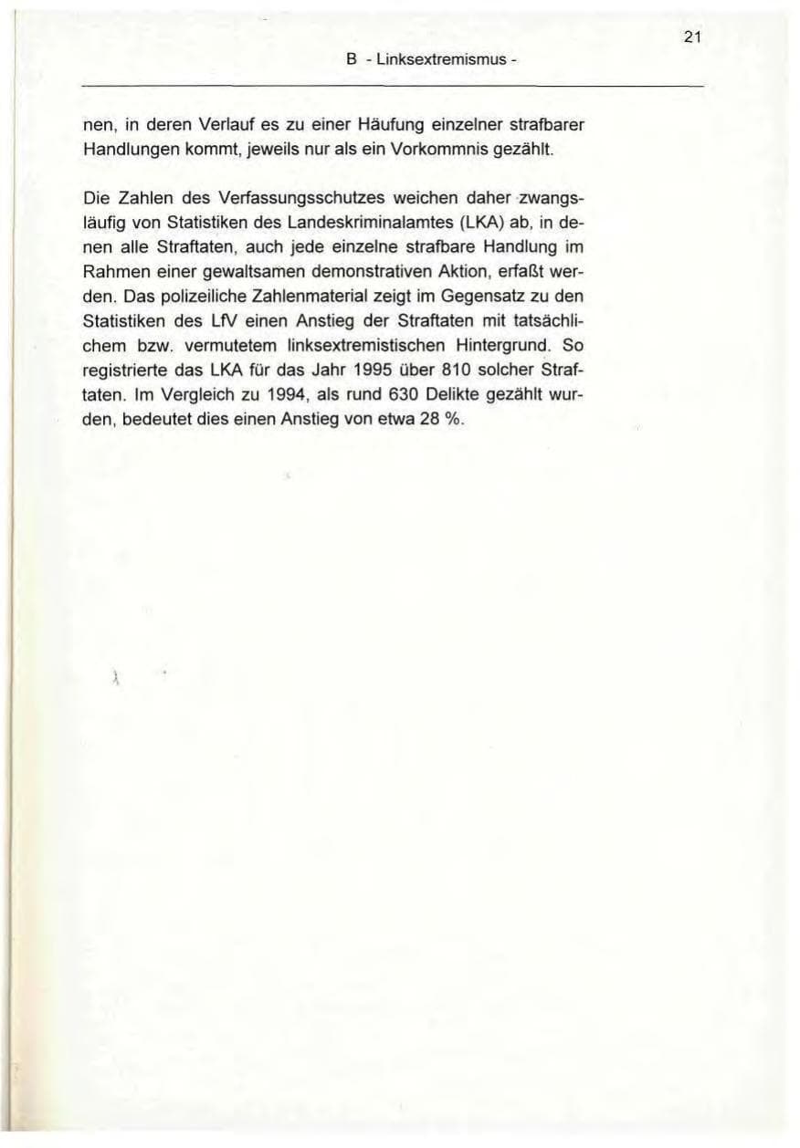 Seite 21 des Verfassungsschutzbericht 1995 Berlin