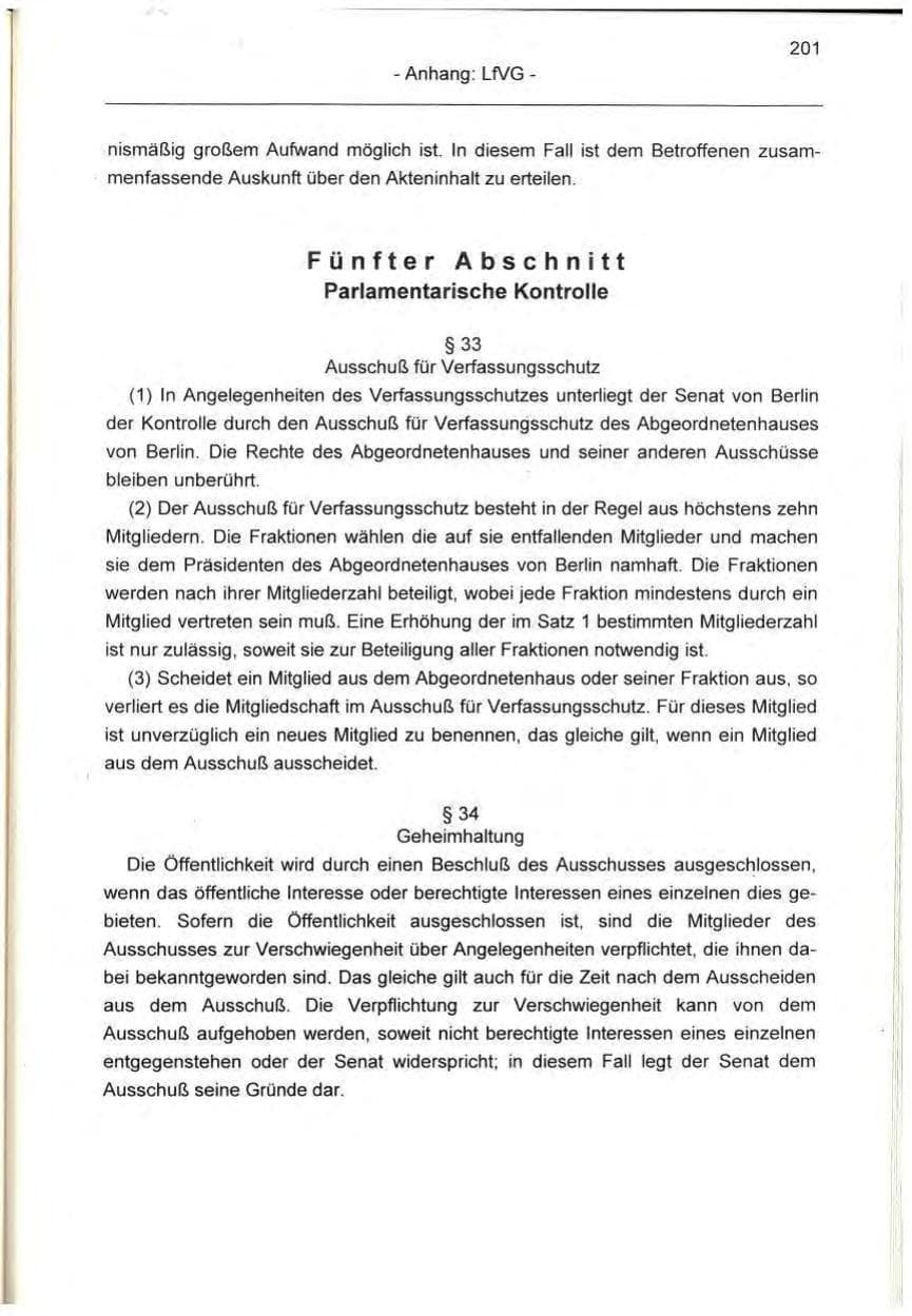 Seite 201 des Verfassungsschutzbericht 1995 Berlin