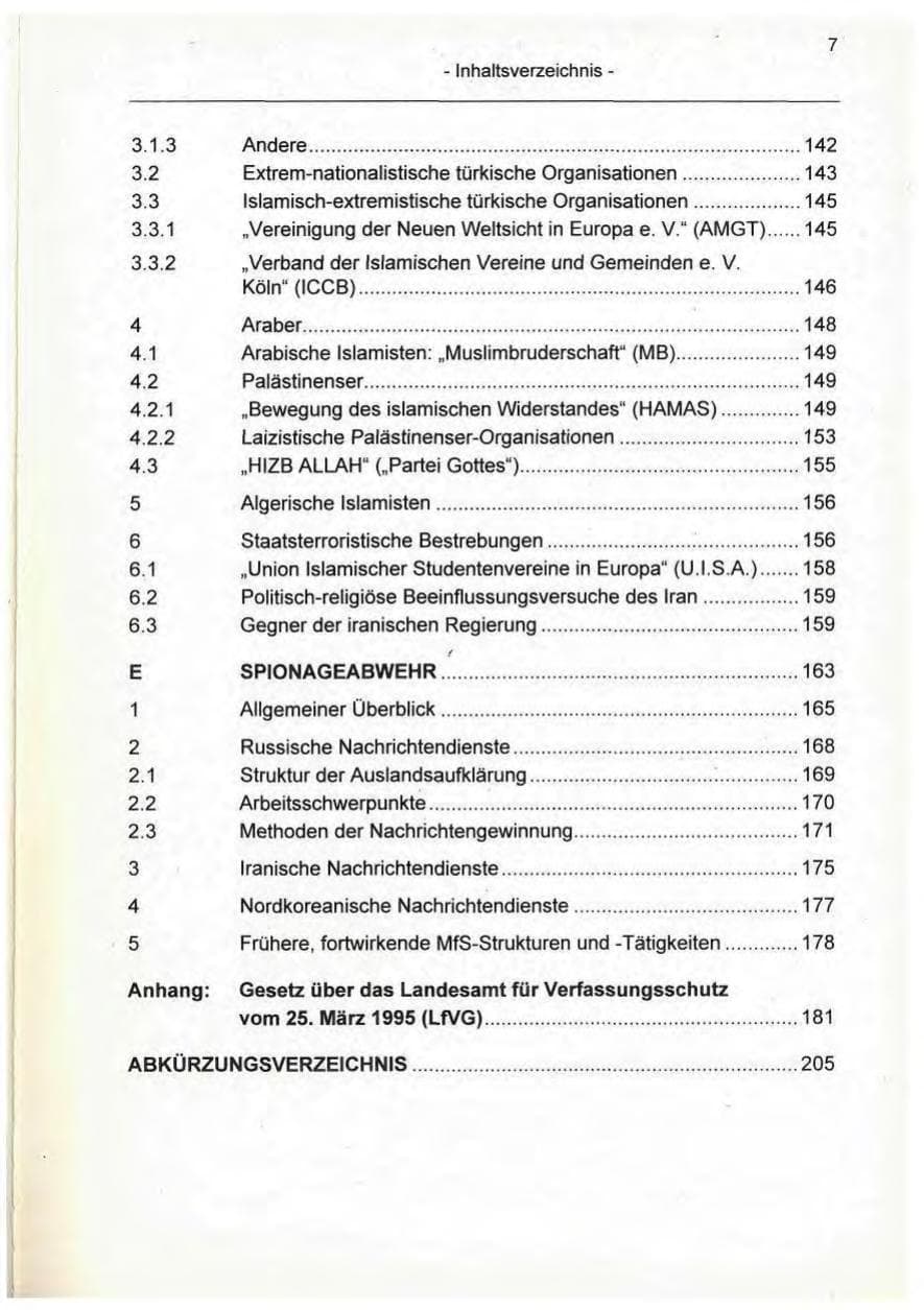 Seite 7 des Verfassungsschutzbericht 1995 Berlin
