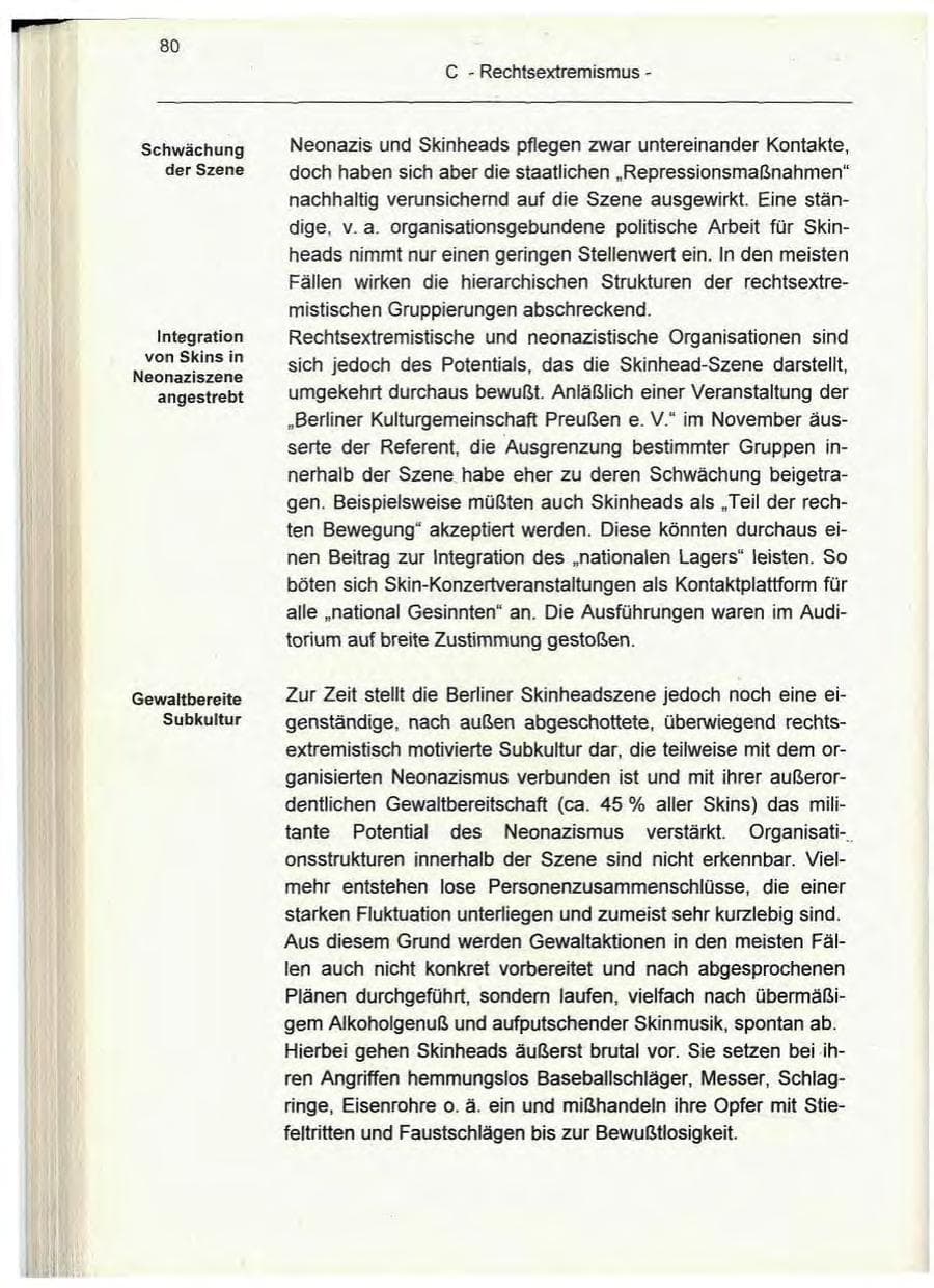 Seite 80 des Verfassungsschutzbericht 1995 Berlin