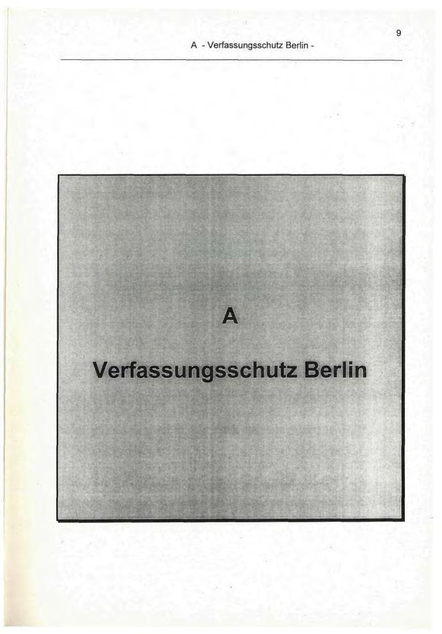 Seite 9 des Verfassungsschutzbericht 1995 Berlin