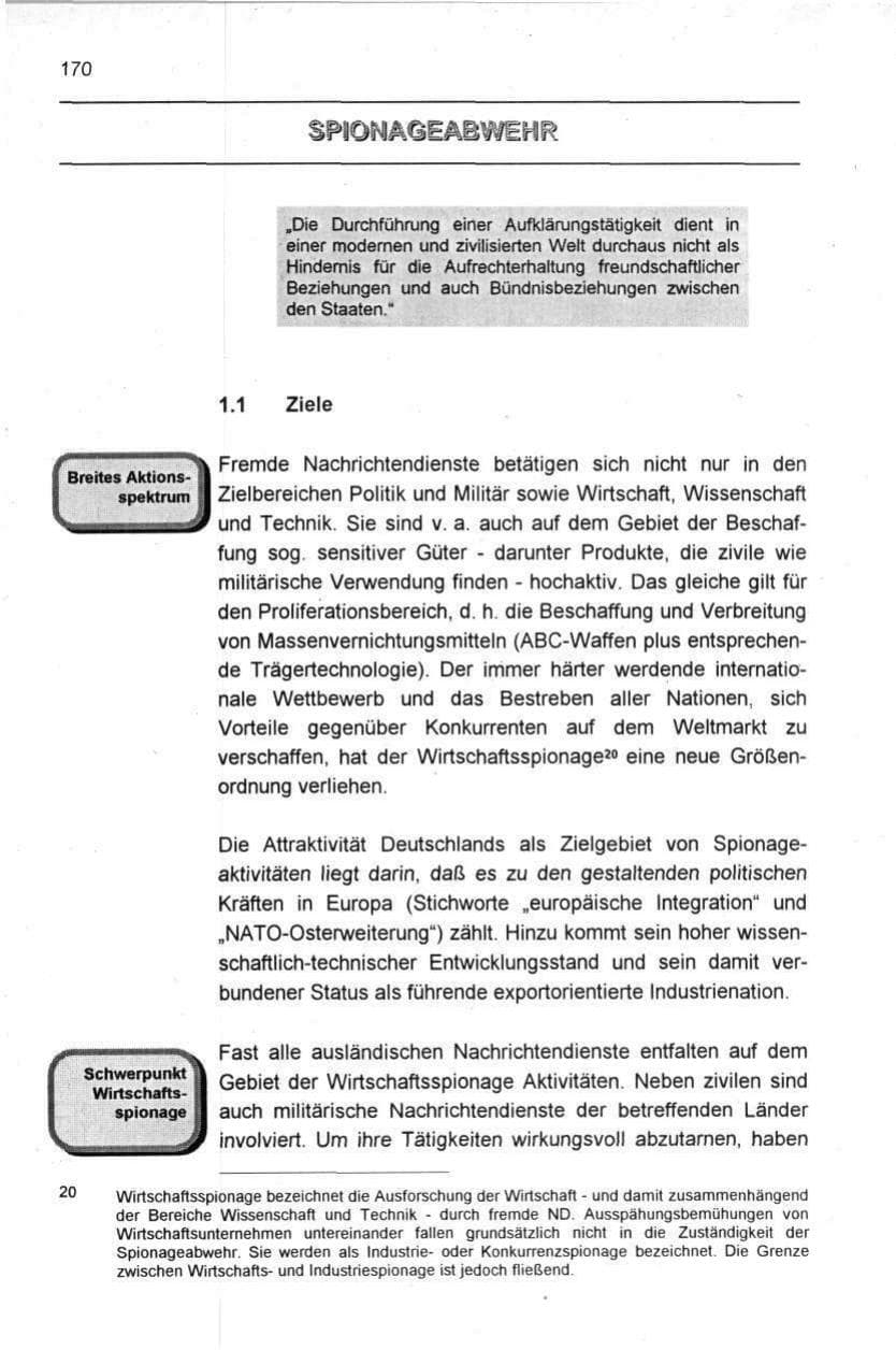 Seite 170 des Verfassungsschutzbericht 1996 Berlin