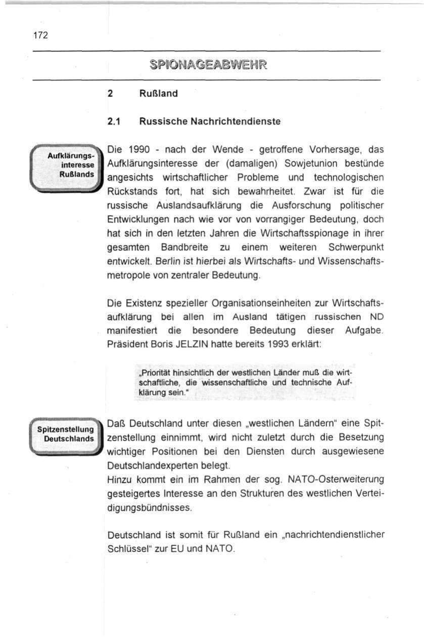 Seite 172 des Verfassungsschutzbericht 1996 Berlin