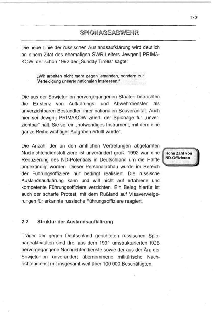 Seite 173 des Verfassungsschutzbericht 1996 Berlin