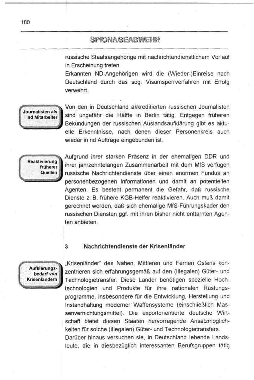Seite 180 des Verfassungsschutzbericht 1996 Berlin
