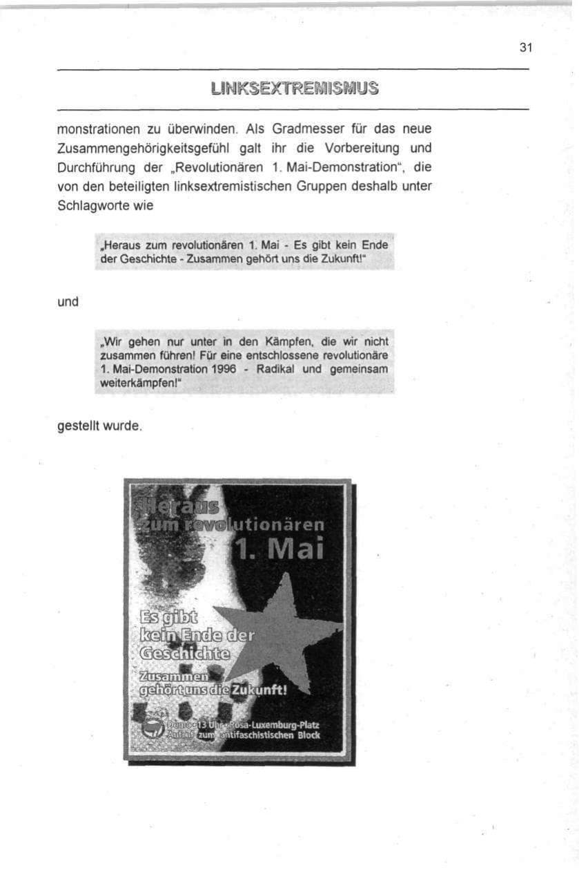 Seite 31 des Verfassungsschutzbericht 1996 Berlin