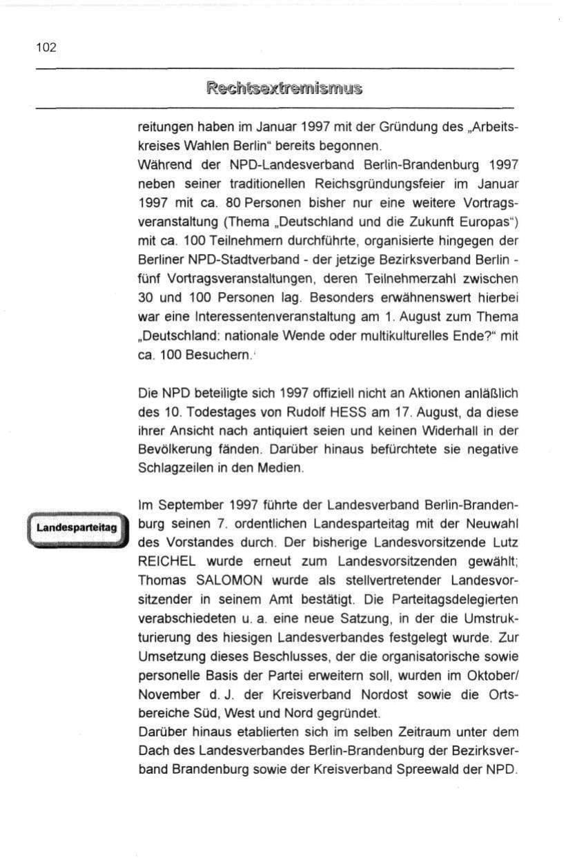 Seite 113 des Verfassungsschutzbericht 1997 Berlin