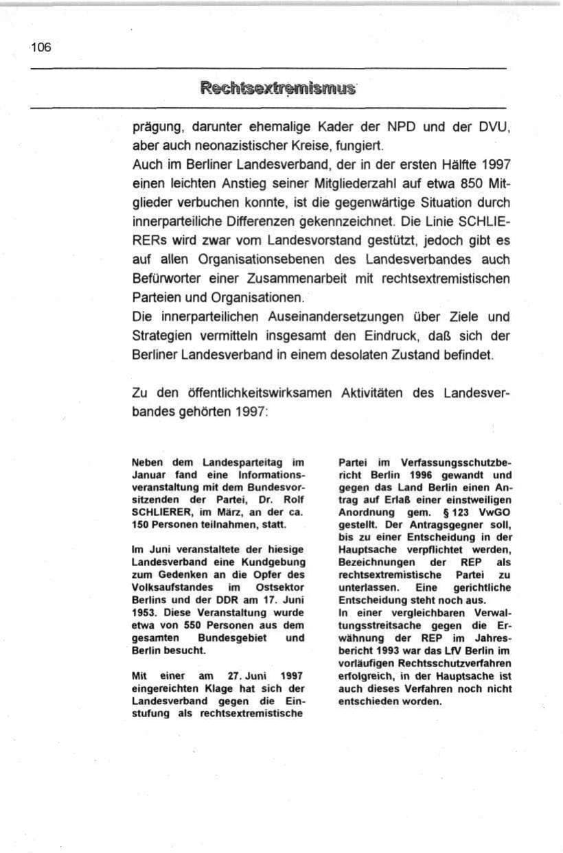 Seite 117 des Verfassungsschutzbericht 1997 Berlin