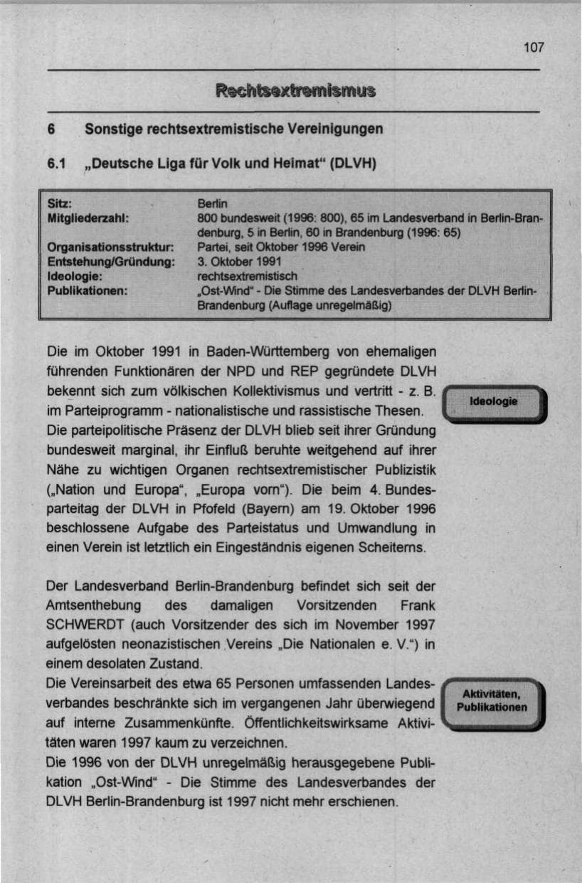 Seite 118 des Verfassungsschutzbericht 1997 Berlin