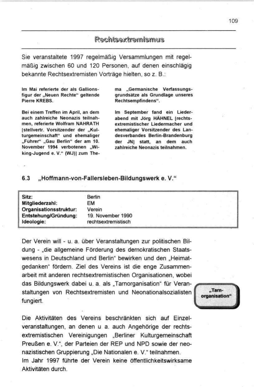 Seite 120 des Verfassungsschutzbericht 1997 Berlin