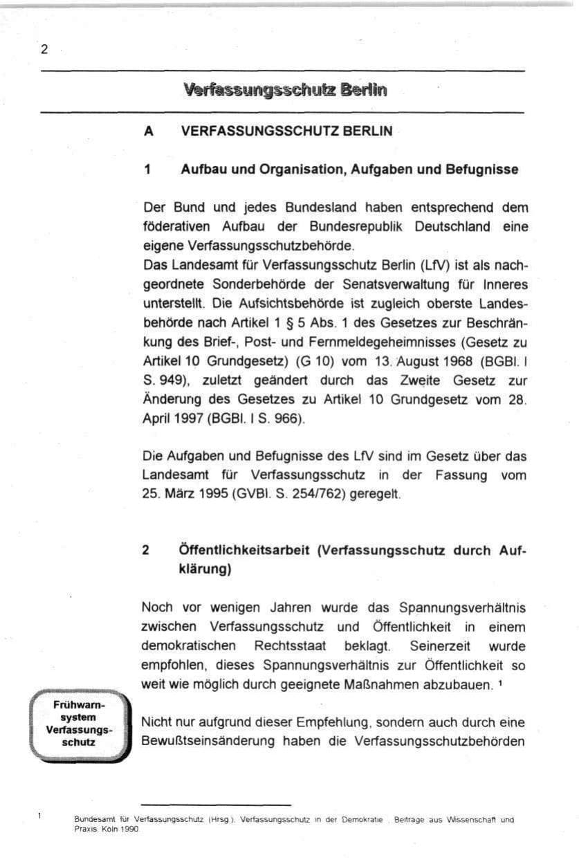 Seite 13 des Verfassungsschutzbericht 1997 Berlin