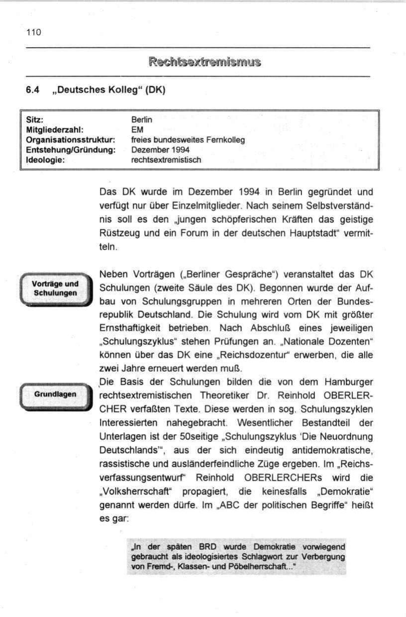 Seite 121 des Verfassungsschutzbericht 1997 Berlin