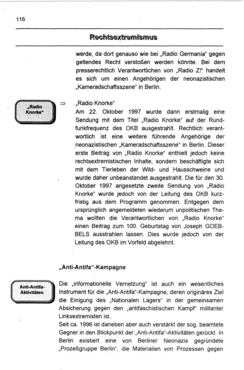 Seite 127 des Verfassungsschutzbericht 1997 Berlin