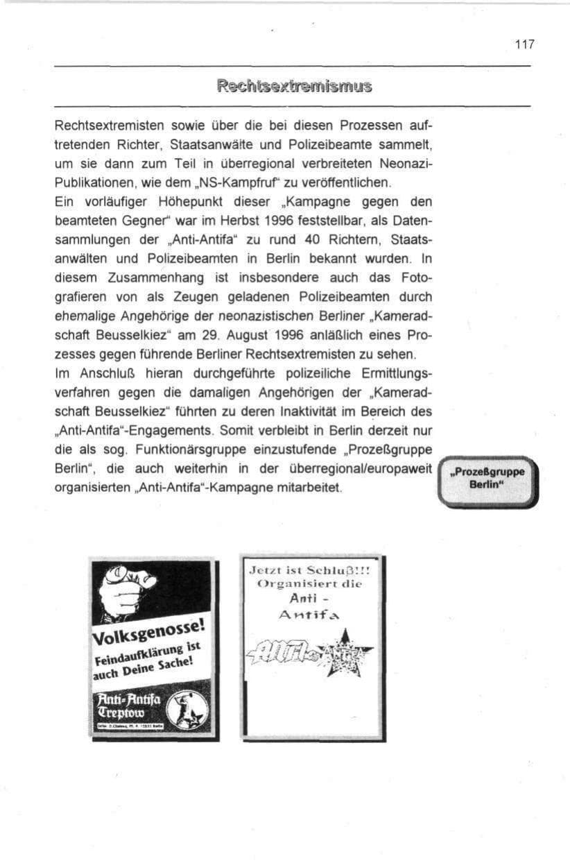 Seite 128 des Verfassungsschutzbericht 1997 Berlin